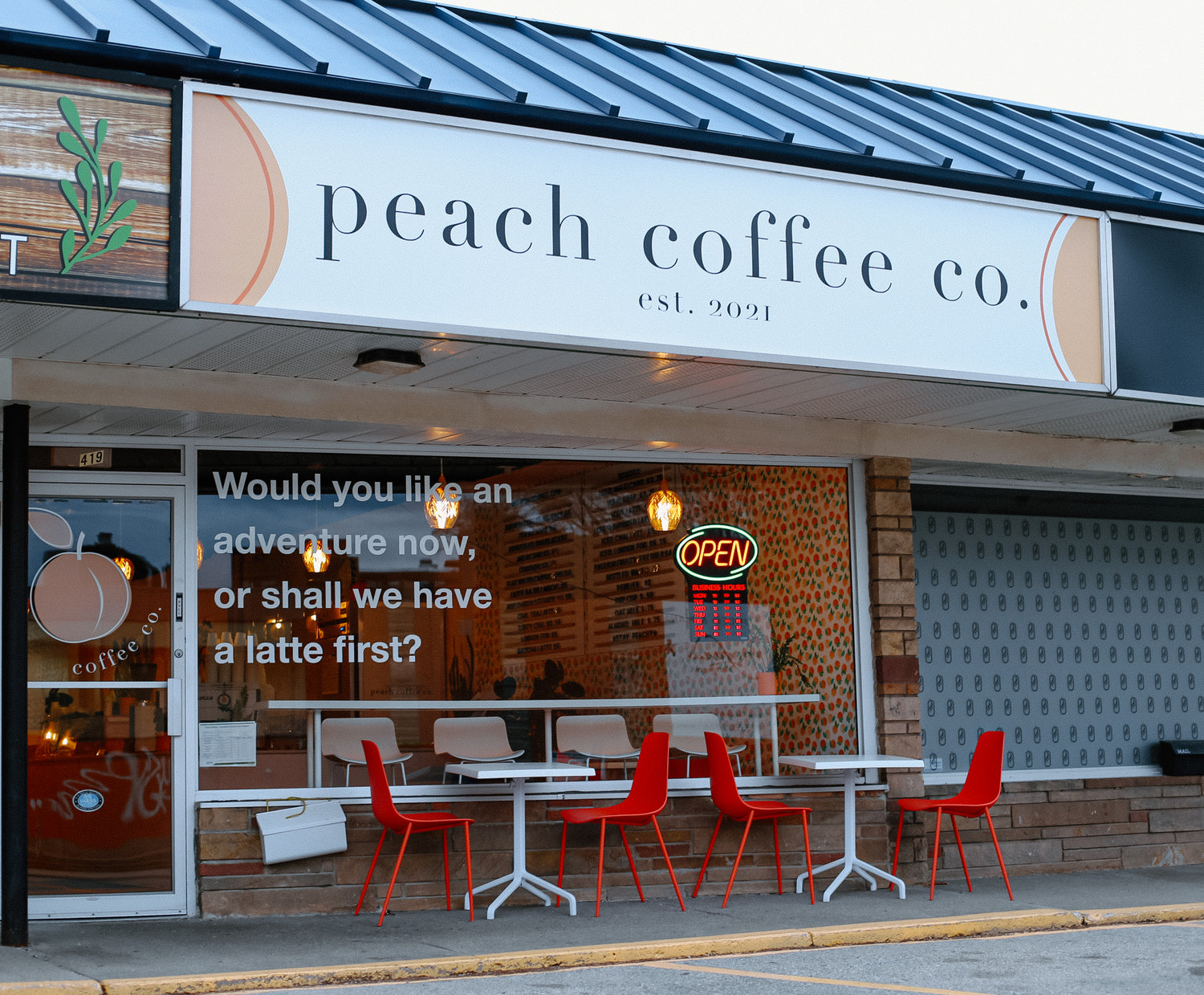 Visit Peach Coffee Co in Burlington Cozy Atmosphere & Great Coffee
