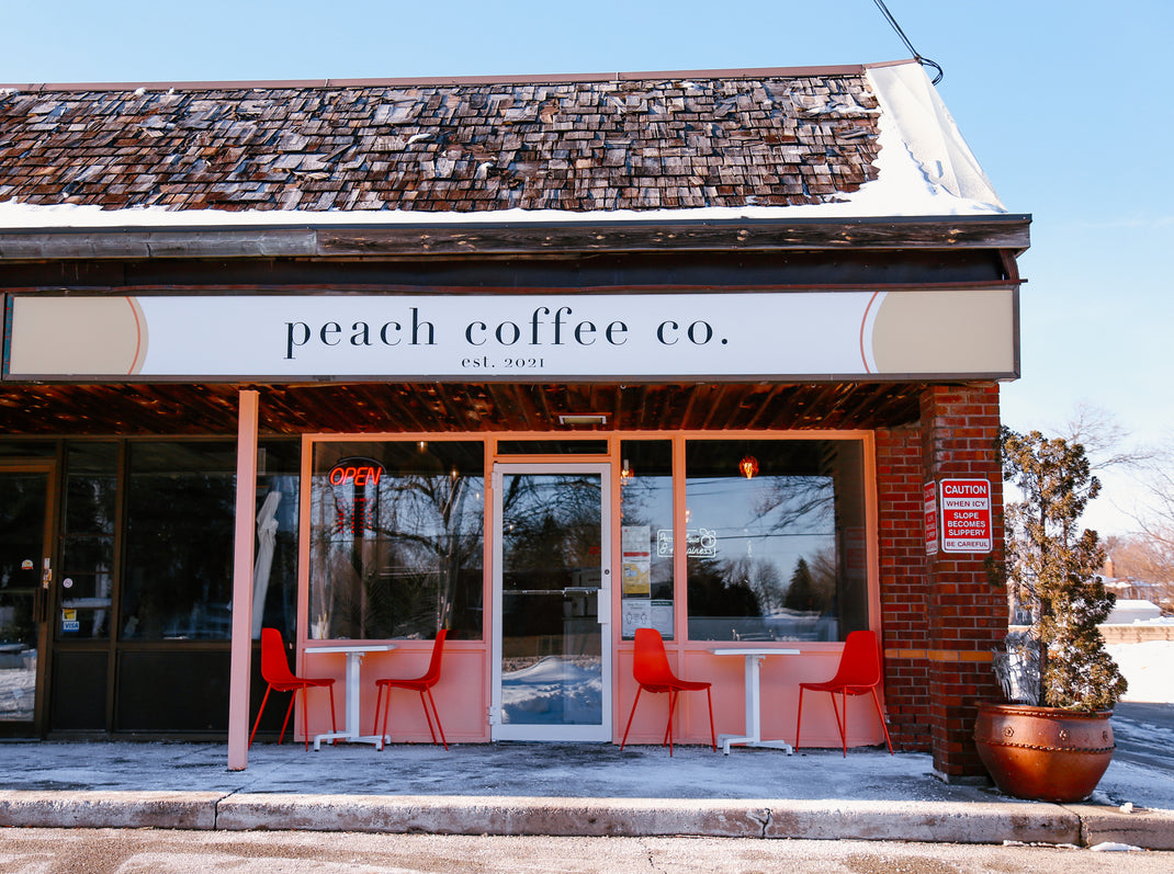 Visit Peach Coffee Co in Burlington Cozy Atmosphere & Great Coffee